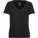 100% Organic Cotton Vintage V-Neck T-Shirt Black GAP
