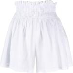 120% Lino elasticated linen shorts - White