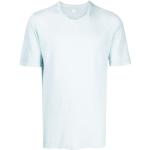 120% Lino short-sleeve linen T-shirt - Blue