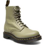 1460 Pascal Muted Olive Virginia Shoes Boots Ankle Boots Laced Boots Khaki Green Dr. Martens