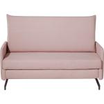 Vaaleanpunaiset Retro-tyyliset Kankaiset Pehmustetut Beliani 2 hengen 2-istuttavat sohvat 