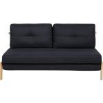 Mustat Retro-tyyliset Kankaiset Pehmustetut Beliani 2 hengen 2-istuttavat sohvat 