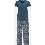 Naisten Siniset Yksiväriset Koon 4 XL Lyhythihaiset Kukalliset Kestävän muodin Pyjamat 