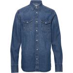 27Mw Tops Shirts Casual Blue Wrangler