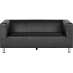 3-istuttava sohva keinonahkainen musta FLORO