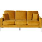 3-istuttava sohva samettinen keltainen GAVLE
