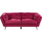 3-istuttava samettinen punainen sohva LENVIK