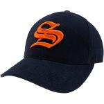 4sold Casual Baseball Gothic B Letter Cap Caps Snap Back Hat Hats Snapback Trucker Cap Headwear (Navy S orange)