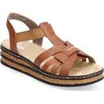 62918-22 Shoes Summer Shoes Platform Sandals Brown Rieker