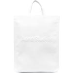 Acne Studios debossed-logo detail tote bag - White