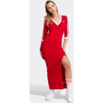 Naisten Punaiset Koon XL Maxi adidas Adicolor V -kaula-aukkoiset Puuvillamaximekot 