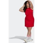 Naisten Punaiset Puuvillaiset adidas Adicolor Avoselkäiset mekot kesäkaudelle alennuksella 