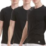 Miesten Mustat adidas Core O -kaula-aukkoiset Puuvillaurheilu-t-paidat 3 kpl 