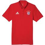 adidas Herren FC Bayern Piqué Poloshirt Polo, Rot/Weiß/Schwarz, XS