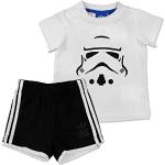 adidas Star Wars Stormtrooper Set Baby Toddler Boys Trousers + Shirt 62-104 - white/black, size: 80