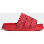 Naisten Punaiset Tekstiilistä valmistetut Koon 37 Slip on -malliset adidas Adilette Vaellussandaalit kesäkaudelle alennuksella 