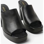 Naisten Mustat Nahkaiset Koon 36 Korkeakorkoiset sandaalit kesäkaudelle yli 9cm koroilla alennuksella 