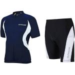 Airtracks Pro T Short Sleeve Cycling Jersey Set + Cycling Jersey Short Sleeve Team/Breathable - Navy Blue/Black - M