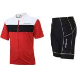 Airtracks Functional Cycling Jersey Set/Cycling Shorts Short Pro + Cycling Jersey Short Sleeve Pro Air Breathable Reflectors - Black/Red/White - L