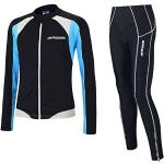 Airtracks Pro T Functional Cycling Jersey Set / Cycling Shorts Long Pro + Cycling Jersey Long Sleeve Pro T - Black/Blue - S