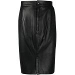 Alaïa Pre-Owned 1980s fitted leather skirt - Black