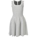 Alaïa Pre-Owned geometric patterned flared dress - White