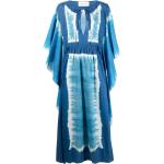 Alberta Ferretti tie-dye cotton maxi dress - Blue