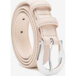 ALESSIA Classic Smooth Leather Belt Nude