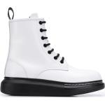 Alexander McQueen platform ankle boots - White