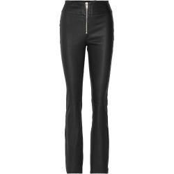 Anna Leather Pants Bottoms Trousers Leather Leggings-Housut Black Notes Du Nord