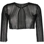 Antonino Valenti knitted silk cropped cardigan - Black