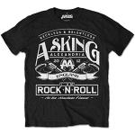 Asking Alexandria Men's RocknRoll Short Sleeve T-Shirt, Black, Large