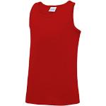 AWDis Just Cool Kinder Tank Top (7-8 Jahre) (Feuer Rot)
