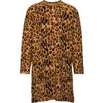 Basic Leopard Ls Dress Dresses & Skirts Dresses Casual Dresses Long-sleeved Casual Dresses Brown Mini Rodini