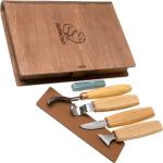 BeaverCraft Spoon Carving Set of 4 S19 Book, wood carving set with