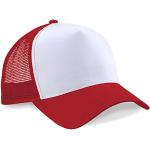 Beechfield Snapback Trucker cap, One Size - red/white