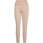 Beige Ribbed Seamless Tights Sport Running-training Tights Seamless Tights Beige AIM'N