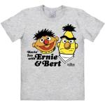 Bert and Ernie T-Shirt - Sesame Street Short Sleeve - LOGOSHIRT Crew Neck T-Shirt - heather grey - Licensed original design - High quality, Size XL