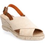 Naisten Vaaleanruskeat Koon 24 Bianco Footwear Kiilakorko Espadrillot kesäkaudelle alennuksella 