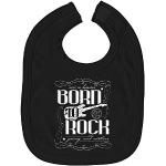 Bib-High Quality Print-Born To Rock (12426Black Burp Cloth Schlabber Bib Baby Bib
