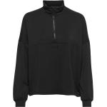 Black Comfy Half Zip Tops Sweat-shirts & Hoodies Sweat-shirts Black AIM'N