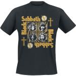 Miesten Mustat Puuvillaiset Koon L Lyhythihaiset Black Sabbath O -kaula-aukkoiset Lyhythihaiset t-paidat 