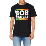 Bob Marley Men's Rasta Band Block Short Sleeve T-Shirt, Black, Medium