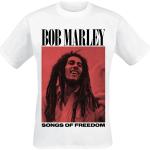 Miesten Valkoiset Puuvillaiset Koon L Lyhythihaiset Bob Marley O -kaula-aukkoiset Lyhythihaiset t-paidat 