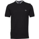 Bomber Collar Polo Tops Polos Short-sleeved Black Fred Perry