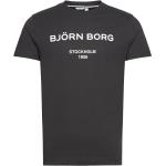 Miesten Mustat Lyhythihaiset Björn Borg Logo-t-paidat alennuksella 