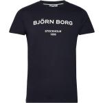 Miesten Tummansiniset Lyhythihaiset Björn Borg Logo-t-paidat alennuksella 