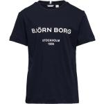 Tummansiniset Lyhythihaiset Björn Borg Logo-t-paidat alennuksella 
