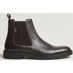 BOSS BLACK Calev Grained Leather Chelsea Boot Dark Brown