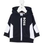BOSS Kidswear logo-print long-sleeve hoodie - Blue